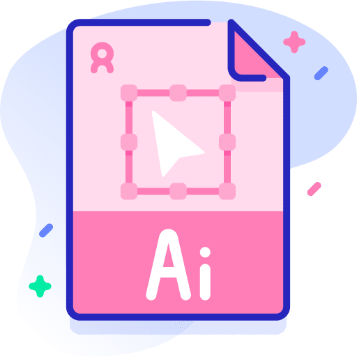 File extension illustrator format graphic design icon