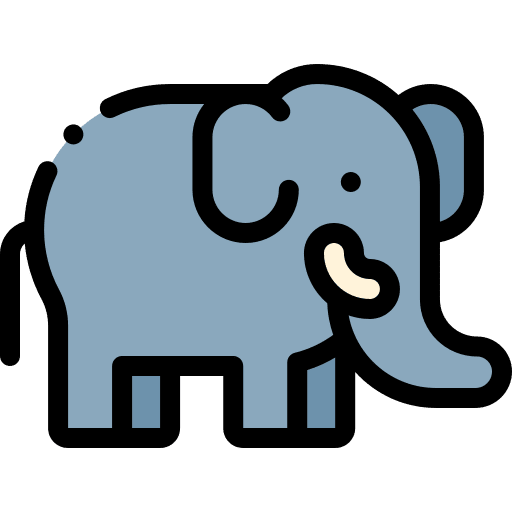 Elephant zoo animal kingdom elephant icon