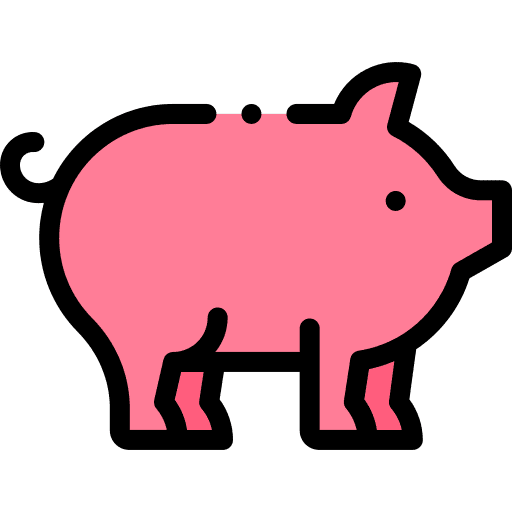 Pig animals farm mammal icon