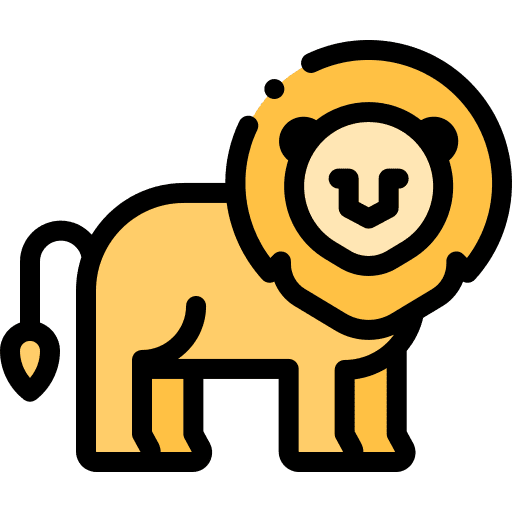 Lion zoo forest nature icon Lion zoo forest nature icon