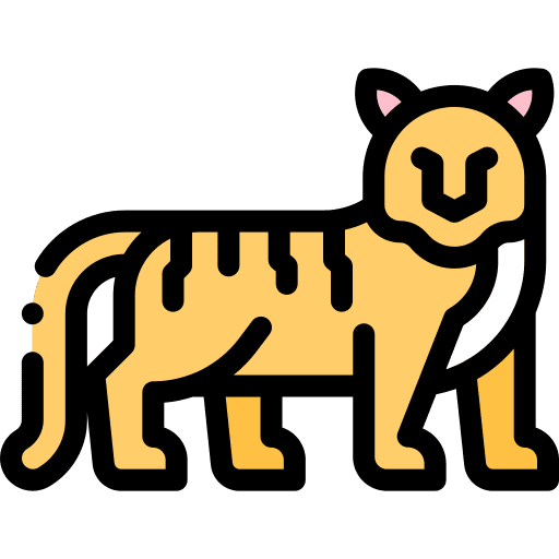 Tiger animal kingdom mammal zoo icon Tiger animal kingdom mammal zoo icon