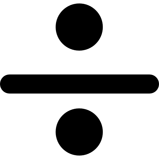 Divide symbol calculate division icon