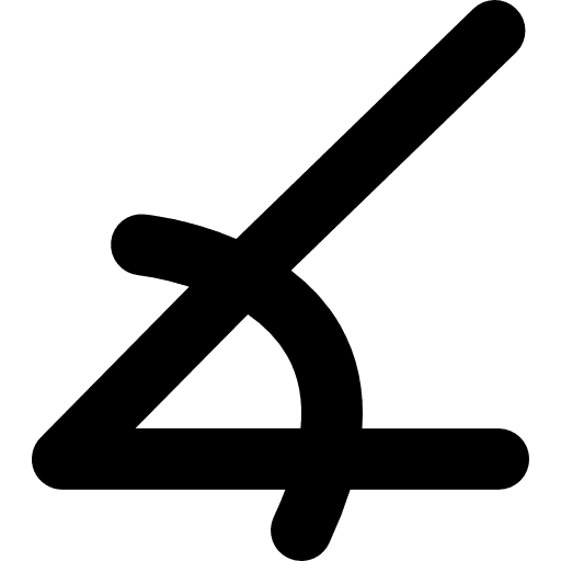 Angle of acute shape geometry acute angle icon