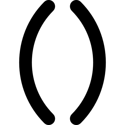 Parentheses grouping symbol signs symbol maths icon