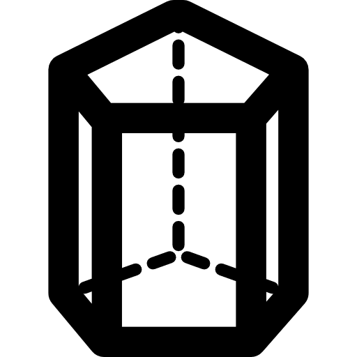 Hexagonal prism shape prisms shape volume icon