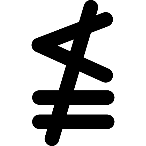 Neither less or exactly equal mathematical symbol binary relations signs symbol icon