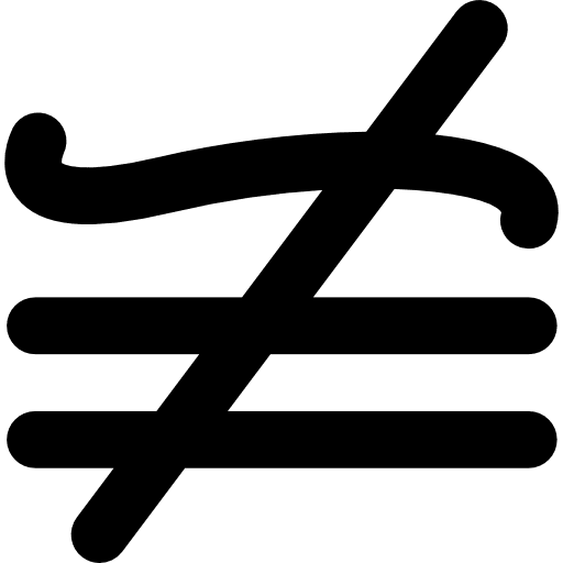Not congruent symbol mathematics sign icon