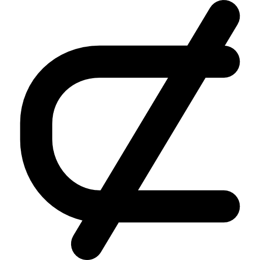 Is not a subset symbol subset not maths icon