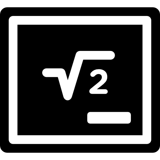 Blackboard with mathematical symbol school mathematics maths icon