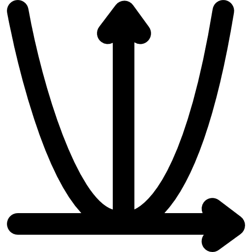 Parabolic function education symbols binary relations icon