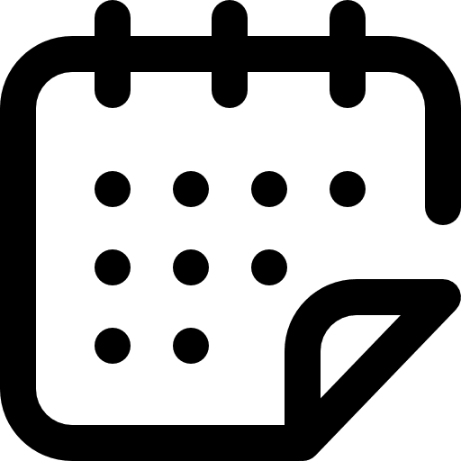 Calendar time and date schedule years icon