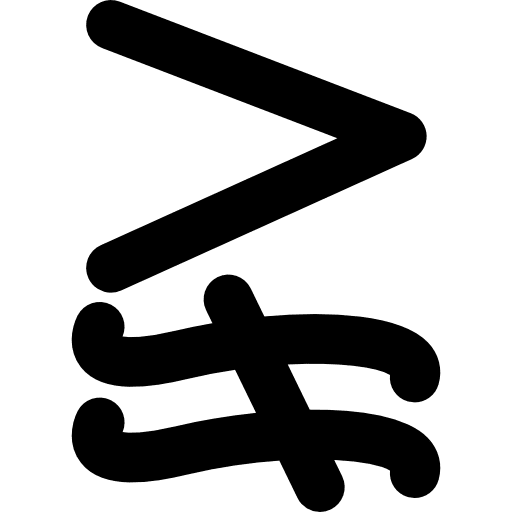 Greater and not approximately equal to mathematical symbol maths mathematical signs icon