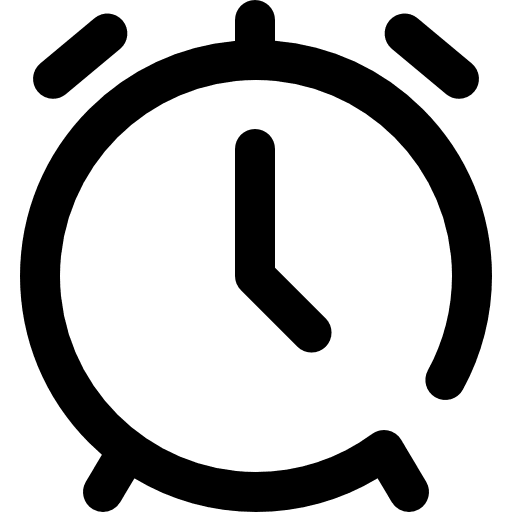 Alarm clock timer time and date tools and utensils icon