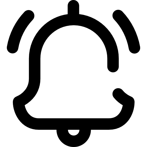 Bell time and date bell musical instrument icon