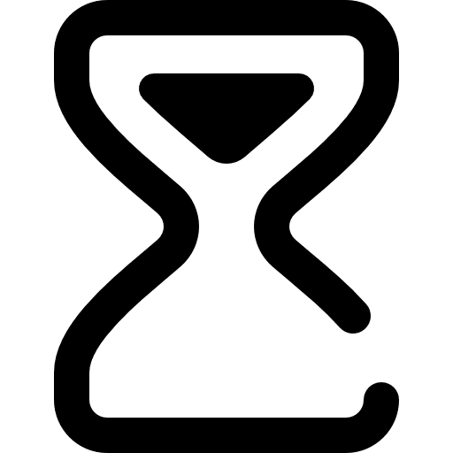 Hourglass clock waiting long time icon