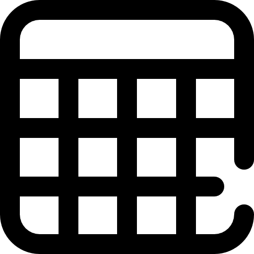 Calendar date time organization icon