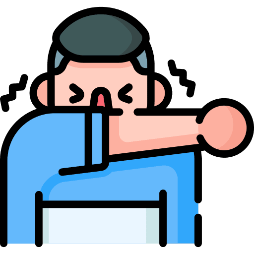 Cough symptoms healthcare and medical cough icon
