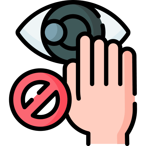 Do not touch eyes beauty do not touch icon
