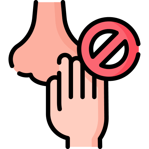 Do not touch healthcare and medical face do not touch icon Do not touch healthcare and medical face do not touch icon