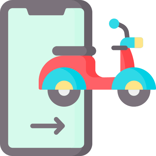 Delivery bike sport delivery bike motorcycle icon