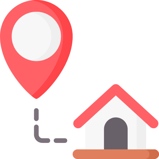 Delivery destination navigation tracking icon
