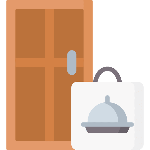 Door delivery food delivery take away cloche icon Door delivery food delivery take away cloche icon