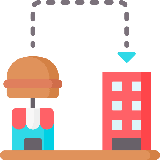 Food delivery office food delivery working icon Food delivery office food delivery working icon