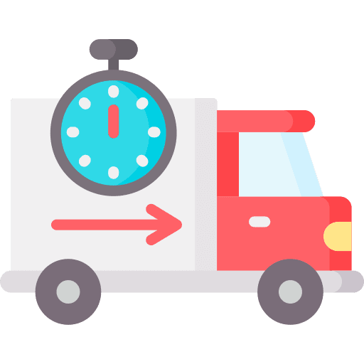 Delivery truck dispatch express delivery clock icon Delivery truck dispatch express delivery clock icon