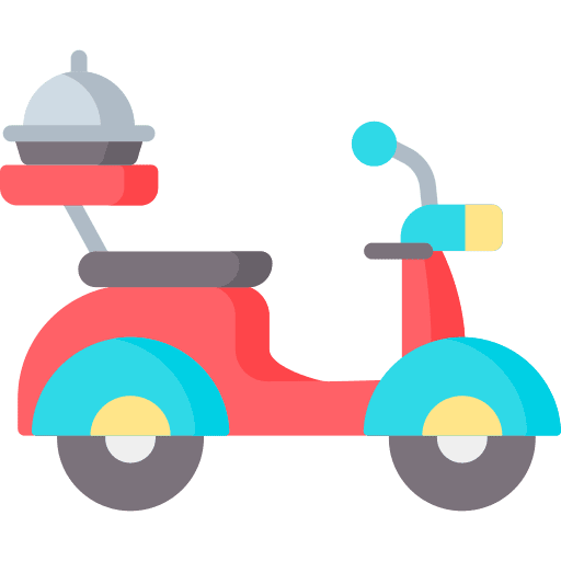 Food delivery food tray delivery bike motorcycle icon Food delivery food tray delivery bike motorcycle icon