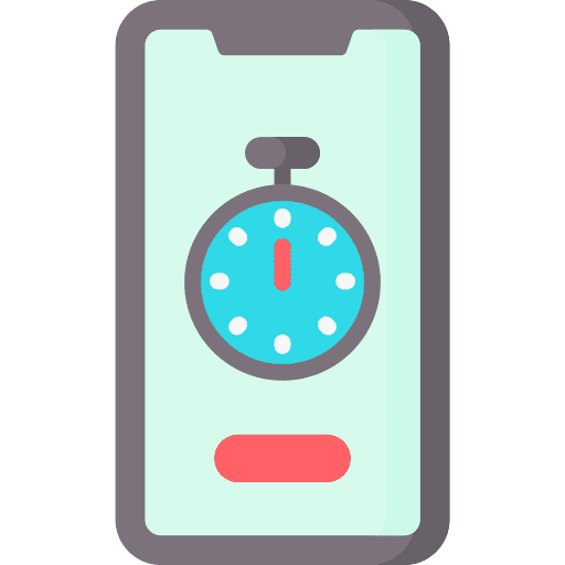Smartphone alarm clock time and date smartphone icon Smartphone alarm clock time and date smartphone icon