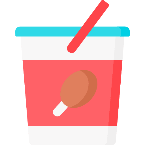 Chicken bucket fried chicken unhealthy food food and restaurant icon Chicken bucket fried chicken unhealthy food food and restaurant icon