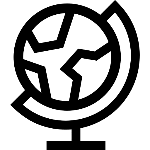 Geography globe education subject icon