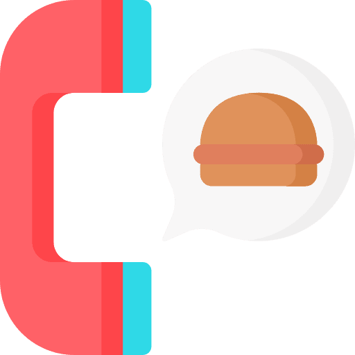 Order food delivery phone call restaurant icon Order food delivery phone call restaurant icon