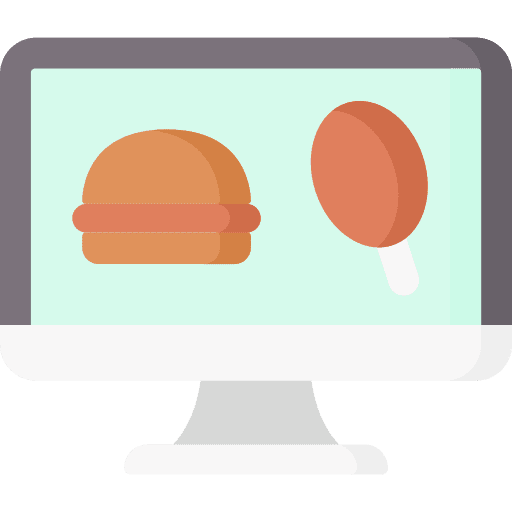 Order food food delivery computer burger icon Order food food delivery computer burger icon