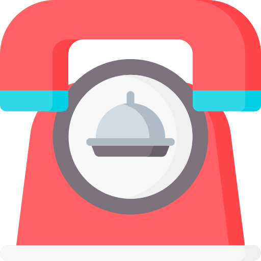 Order food telephone food tray communications icon Order food telephone food tray communications icon
