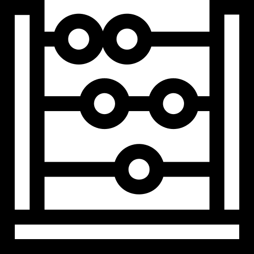 Abacus calculator education kid icon Abacus calculator education kid icon