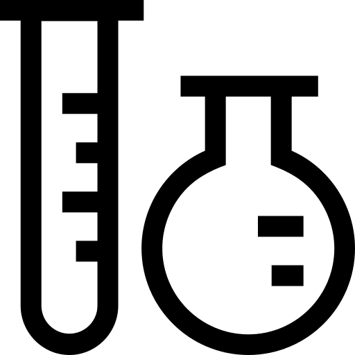 Chemistry subject science flask icon Chemistry subject science flask icon