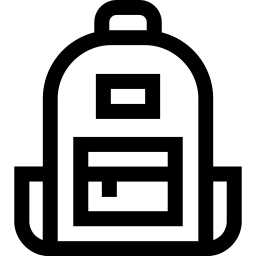 School bag travel bag baggage education icon School bag travel bag baggage education icon