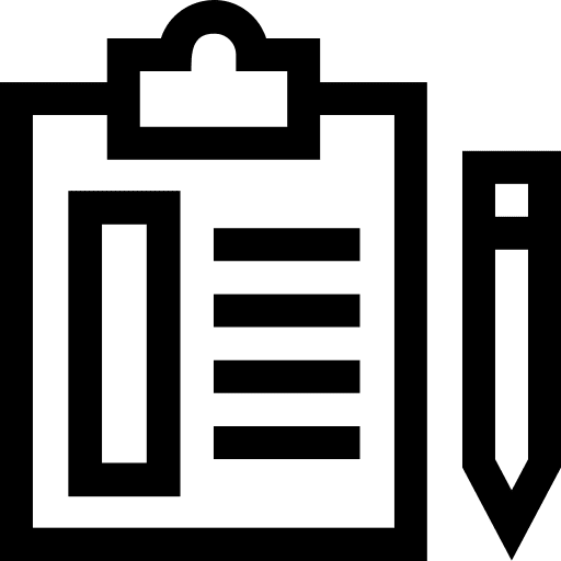 Test education writing tool paper icon