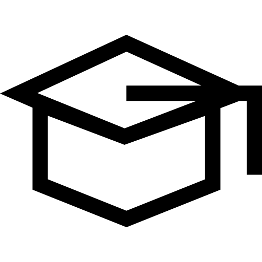 University school graduate mortarboard icon University school graduate mortarboard icon