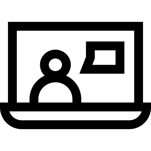 Virtual class user teacher elearning icon Virtual class user teacher elearning icon