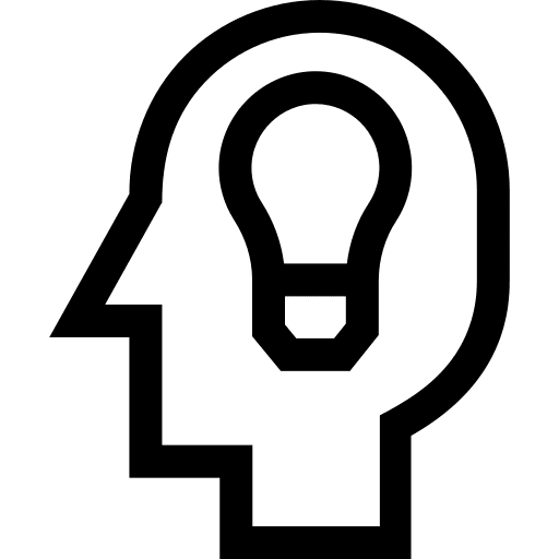 Creativity light bulb idea brainstorm icon Creativity light bulb idea brainstorm icon