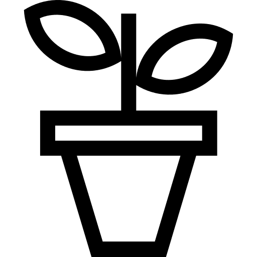 Plant farming and gardening pot leaves icon Plant farming and gardening pot leaves icon