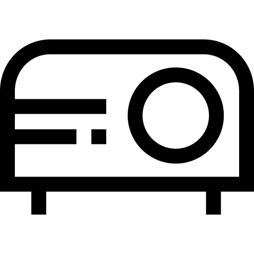 Projector electronic device multimedia image icon Projector electronic device multimedia image icon