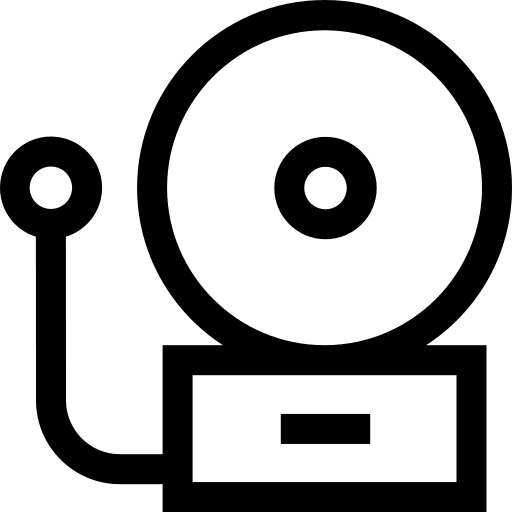 School bell alert ring electronics icon School bell alert ring electronics icon