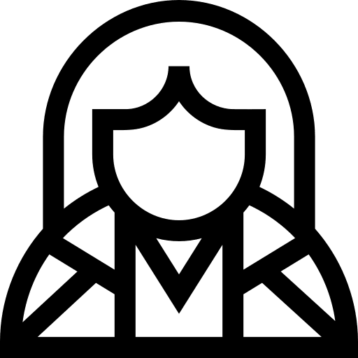 Teacher long hair black hair woman icon Teacher long hair black hair woman icon