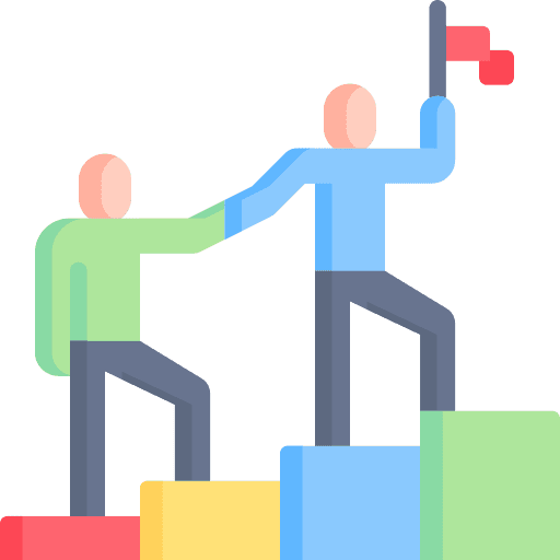 Leadership objective accomplishment mission icon