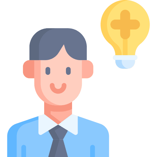 Positive thinking caucasian good user icon