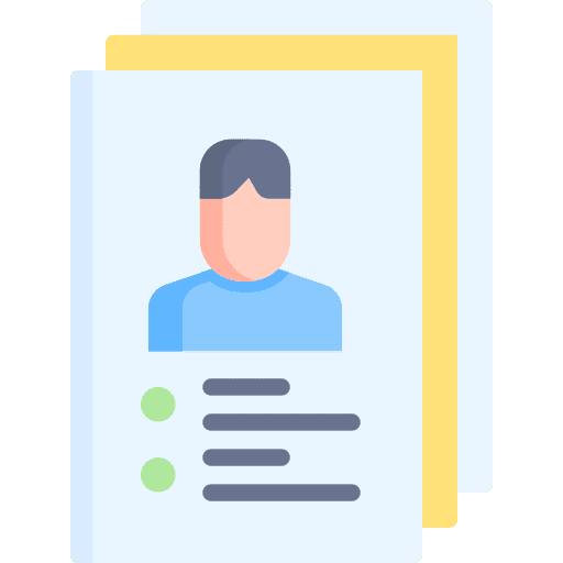 Cv personal profile interface application icon