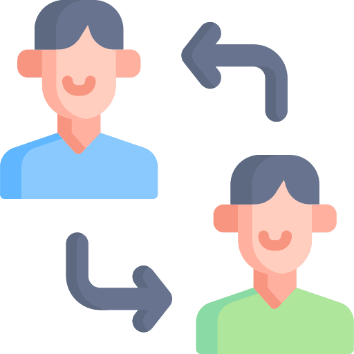 Exchange transfer replace people icon